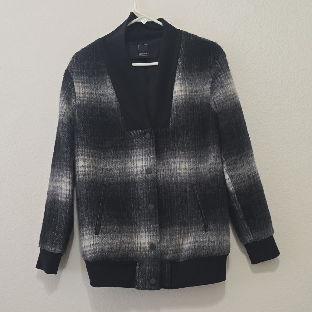 Zara Monochrome Bomber Jacket